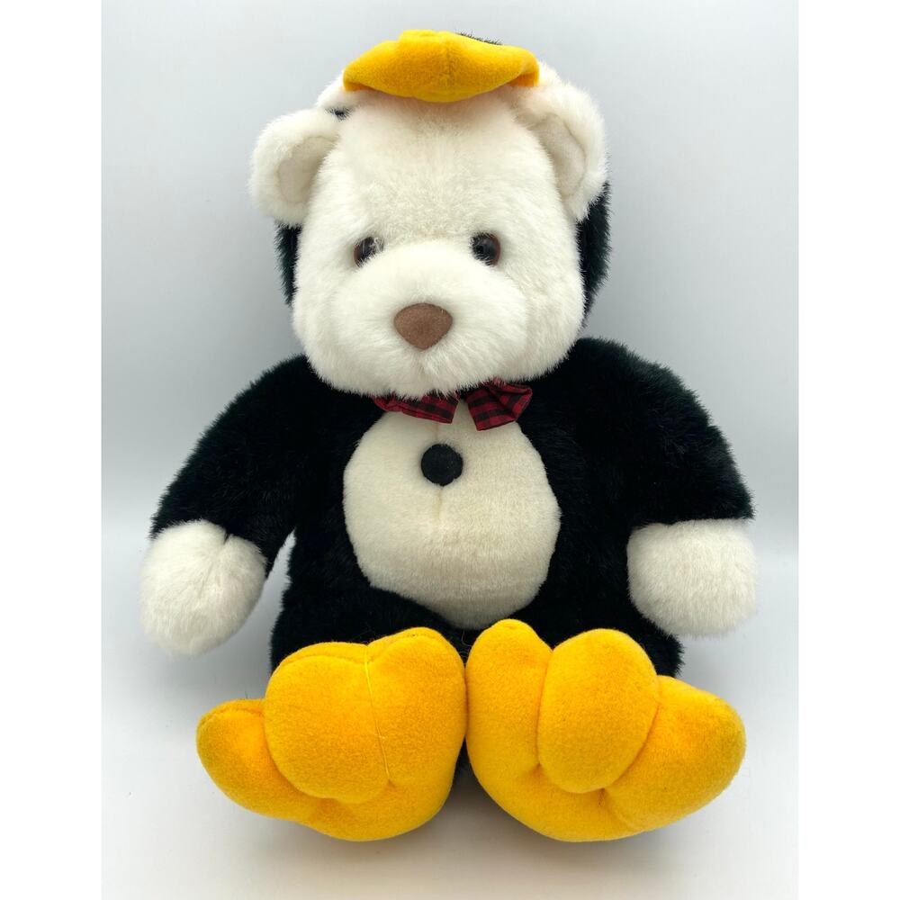 Vintage Plush Creations White Bear in a Penguin Suit Stuffed Animal 1996